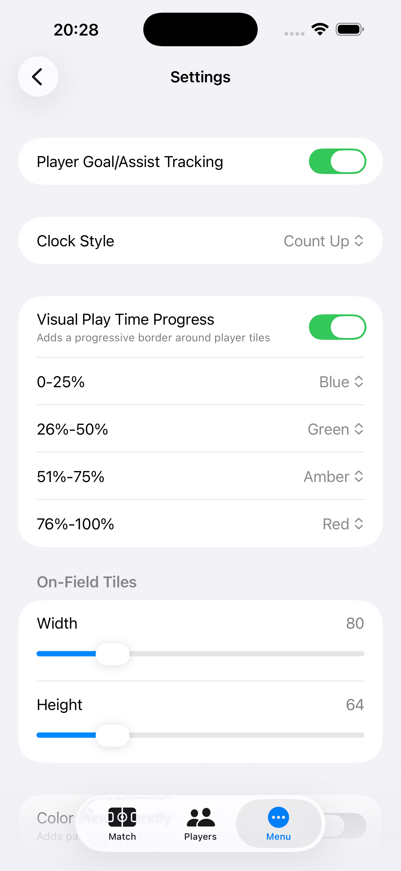 Soccer Match Manager export or summary screen